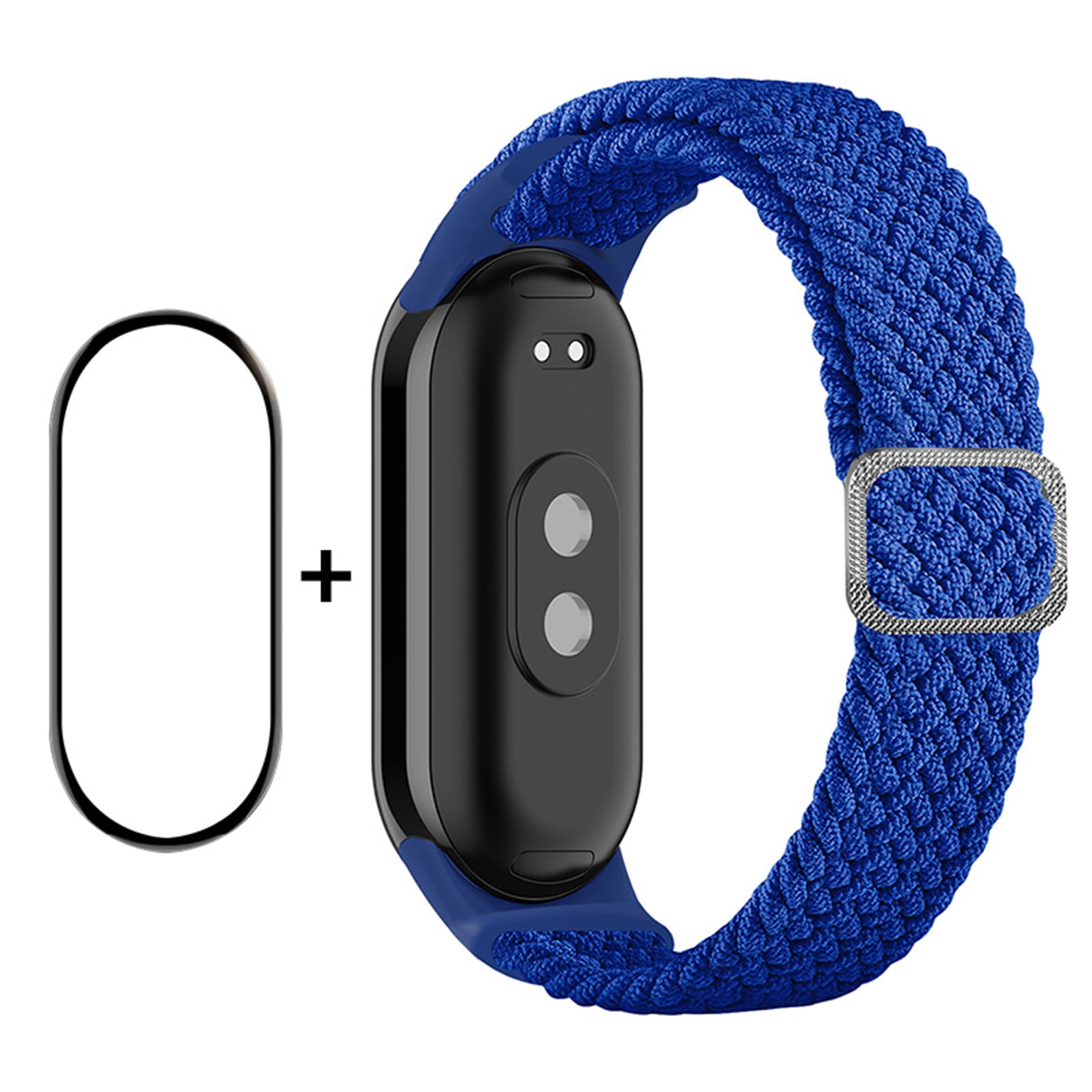 ENKAY HAT-PRINCE For Xiaomi Smart Band 8 Elastic Watch Band Nylon Braided Wrist Strap Set with PMMA Screen Protector ENKAY HAT-PRINCE For Xiaomi Smart Band 8 Elastic Watch Band Nylon Braided Wrist Strap Set with PMMA Screen Protector